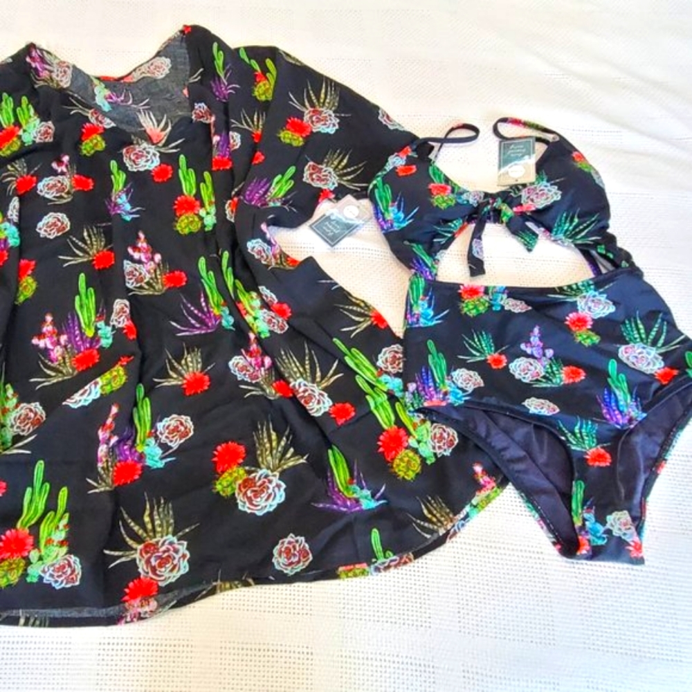 Swimsuit & Beach  Cover-up Set,  4